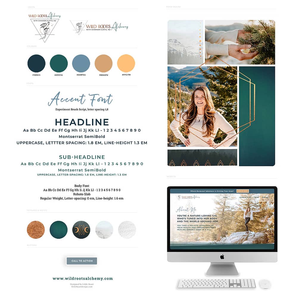 Shannon Curtis ND - Naturopath Brand style guide by Tracy Raftl